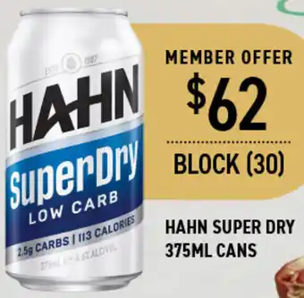 Dan Murphy's HAHN SUPER DRY 375ML CANS offer