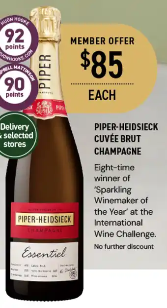 Dan Murphy's PIPER-HEIDSIECK CUVÉE BRUT CHAMPAGNE offer