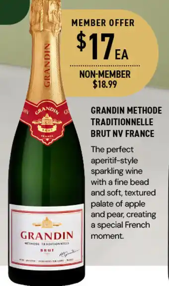 Dan Murphy's GRANDIN METHODE TRADITIONNELLE BRUT NV FRANCE offer