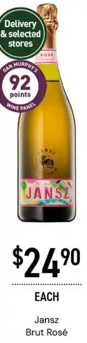 Dan Murphy's Jansz Brut Rosé offer