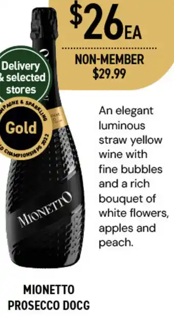 Dan Murphy's MIONETTO PROSECCO DOCG offer