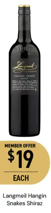 Dan Murphy's Langmeil Hangin Snakes Shiraz offer