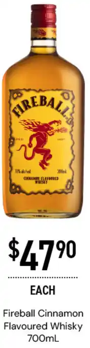 Dan Murphy's Fireball Cinnamon Flavoured Whisky 700mL offer