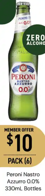 Dan Murphy's Peroni Nastro Azzurro 0.0% 330mL Bottles offer