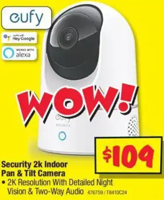 JB Hi-Fi Security 2k Indoor Pan & Tilt Camera offer