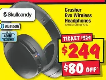 JB Hi-Fi Crusher Evo Wireless Headphones offer