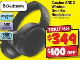 JB Hi-Fi Crusher ANC 2 Wireless Over-Ear Headphones offer