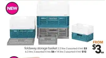 Cheap as Chips Foldaway Storage Basket 2.2 Litre offer