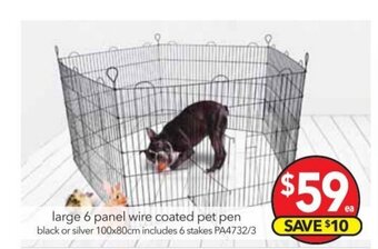 Cheap as Chips Large 6 Panel Wire Coated Pet Pen offer