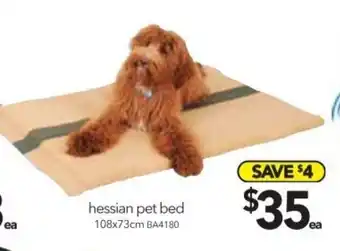 Cheap as Chips Hessian Pet Bed 108x73cm - BA4180 offer