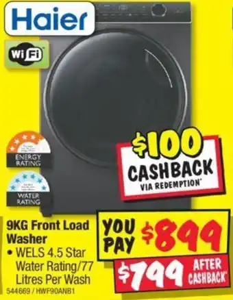 JB Hi-Fi 9KG Front Load Washer offer