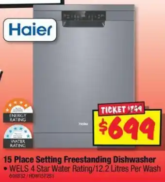 JB Hi-Fi 15 Place Setting Freestanding Dishwasher offer