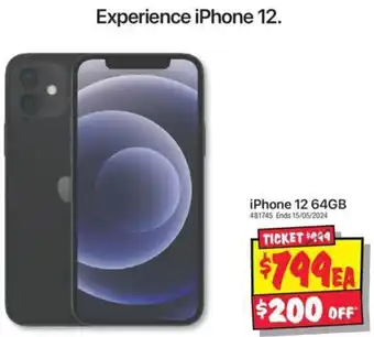 JB Hi-Fi iPhone 12 64GB offer