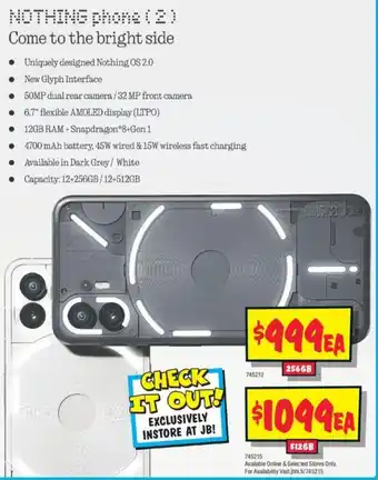 JB Hi-Fi NOTHING phone (2) 512GB offer