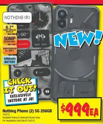 JB Hi-Fi Nothing Phone (2) 5G 256GB offer