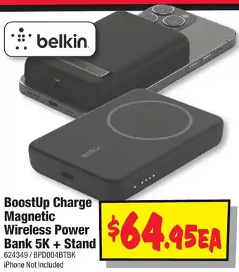 JB Hi-Fi BoostUp Charge Magnetic Wireless Power Bank 5K + Stand offer