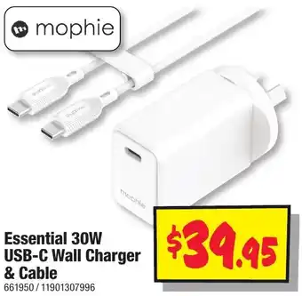 JB Hi-Fi Essential 30W USB-C Wall Charger & Cable offer