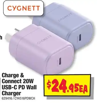 JB Hi-Fi Charge & Connect 20W USB-C PD Wall Charger offer