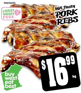 Farmer Jack's WA Tasty PORK RIBS offer