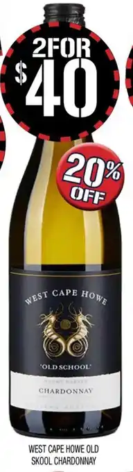 Farmer Jack's WEST CAPE HOWE OLD SKOOL CHARDONNAY offer