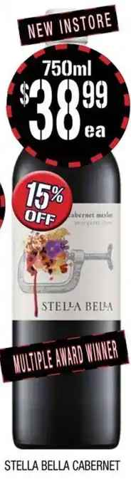 Farmer Jack's STELLA BELLA CABERNET 750ml offer