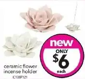 Cheap as Chips ceramic flower incense holder offer