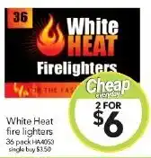 Cheap as Chips White Heat fire lighters 36 pack offer