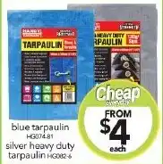 Cheap as Chips blue tarpaulin silver heavy duty tarpaulin offer