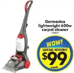 Cheap as Chips Germanica lightweight 600w carpet cleaner offer