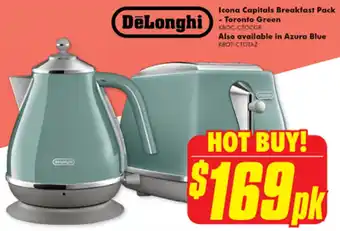 The Good Guys DeLonghi Icona Capitals Breakfast Pack Toronto Green offer