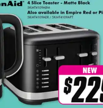 The Good Guys KitchenAid 4 Slice Toaster - Matte Black offer