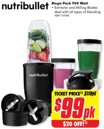 The Good Guys nutribullet Mega Pack 900 Watt offer