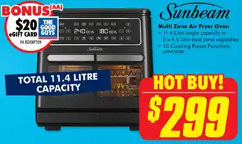 The Good Guys Sunbeam Multi Zone Air Fryer Oven offer