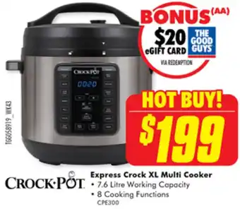 The Good Guys CROCK POT Express Crock XL Multi Cooker offer