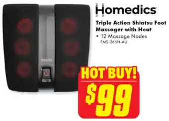 The Good Guys Homedics Triple Action Shiatsu Foot Massager with Heat offer