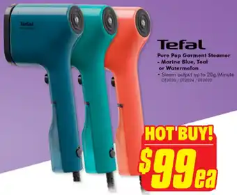 The Good Guys Tefal Pure Pop Garment Steamer offer