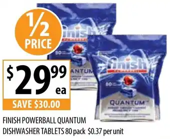 Supabarn FINISH POWERBALL QUANTUM DISHWASHER TABLETS 80 pack offer