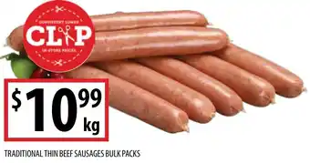 Supabarn TRADITIONAL THIN BEEF SAUSAGES BULK PACKS offer