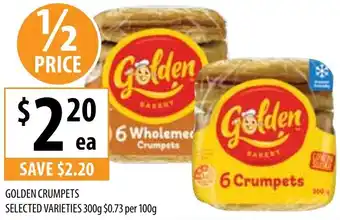 Supabarn GOLDEN CRUMPETS 300g offer