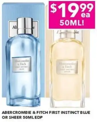 ABERCROMBIE & FITCH FIRST INSTINCT BLUE OR SHEER 50ML
