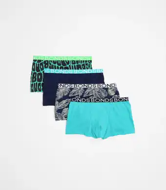 Bonds Boys 4 Pack Trunks - Re-bubble logo