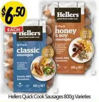 NQR Hellers Quick Cook Sausages 800g offer