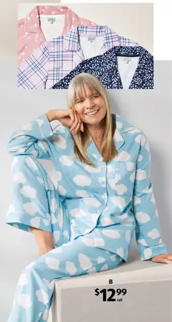 ALDI Flannelette PJ Set offer