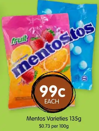 Spudshed Mentos Varieties 135g offer