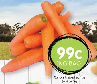 Spudshed Carrots Prepacked 1kg offer