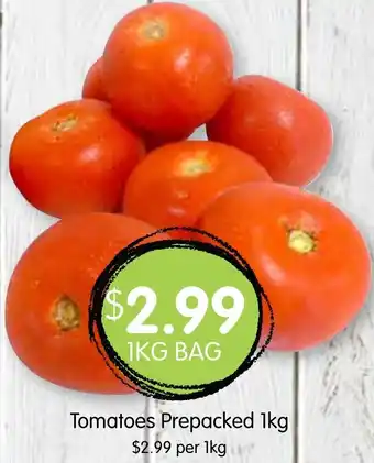 Spudshed Tomatoes Prepacked 1kg offer