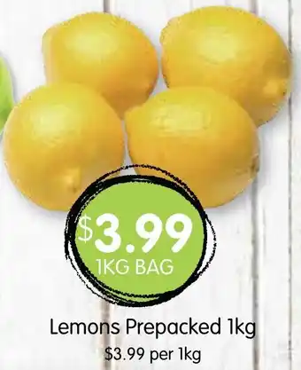 Spudshed Lemons Prepacked 1kg offer