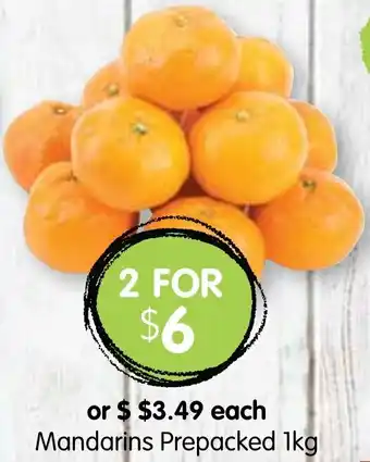 Spudshed Mandarins Prepacked 1kg offer