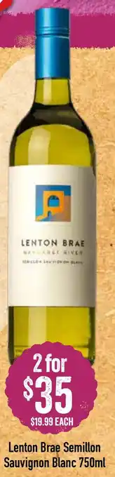 Spudshed Lenton Brae Semillon Sauvignon Blanc 750ml offer