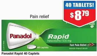 Chemist Warehouse Panadol Rapid 40 Caplets offer